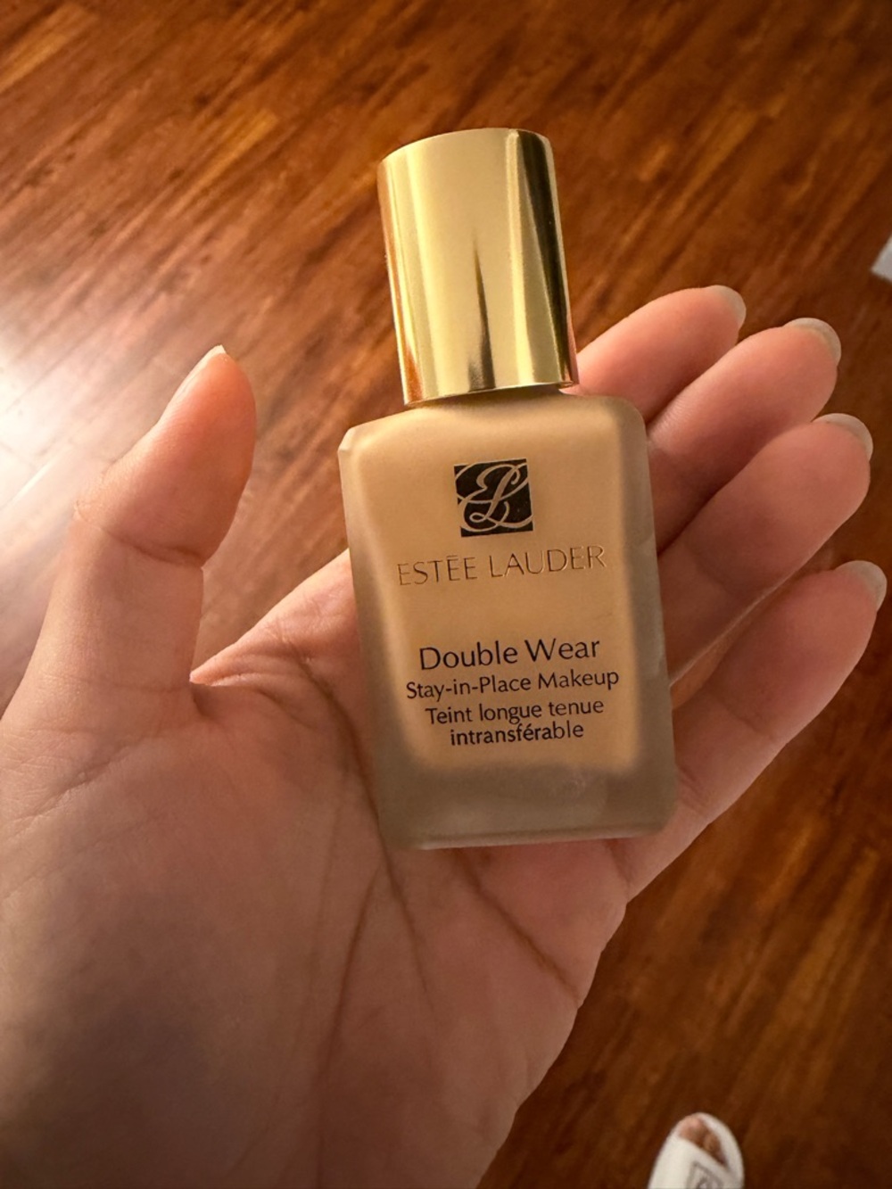 Estee Lauder Double Wear Foundation Bottle - Beige with Gold Cap